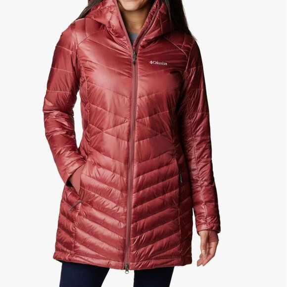 Columbia Jackets & Blazers - NWT *Columbia* Joy Peak Mid Hooded Parka | Beetroot Red | XS | Omni Heat Warmth